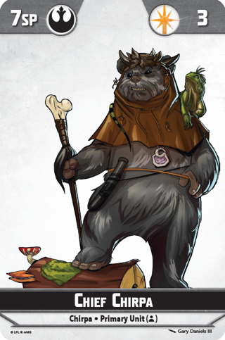 Shatterpoint Chief Chirpa Unit Card