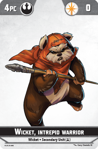 Shatterpoint Wicket Intrepid Unit Card