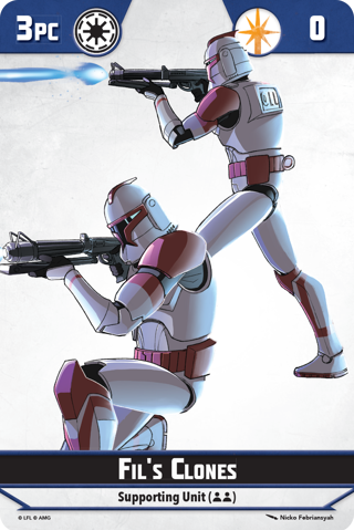 Shatterpoint Fil's Clones Unit Card
