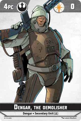 Shatterpoint Dengar The Demolisher Unit Card