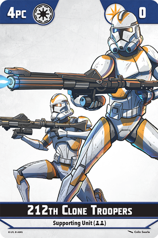 Star Wars Shatterpoint 212Th Clone Troopers Unit Card