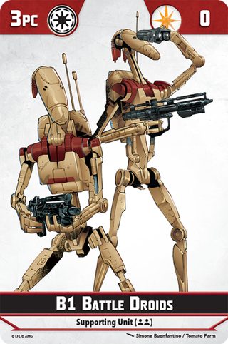 Star Wars Shatterpoint B1 Unit Card