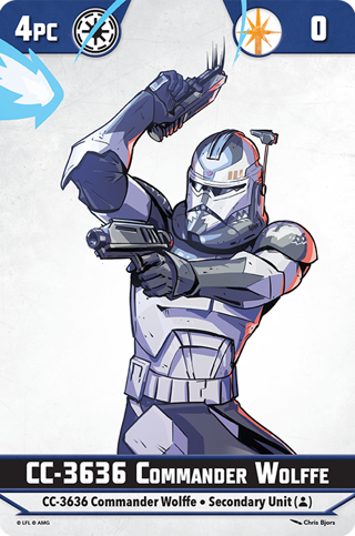Shatterpoint CC3636 Commander Wolffe Unit Card