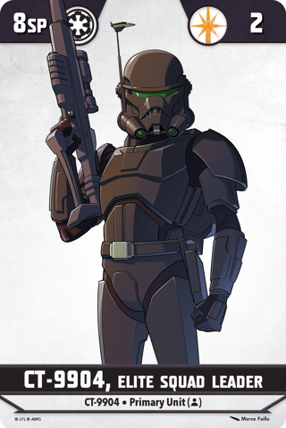 Shatterpoint CT 9904, Elite Squad Leader Unit Card