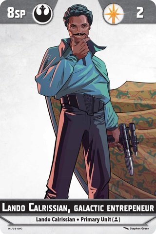 Shatterpoint Lando Calrissian, Galactic Entrepeneur Unit Card