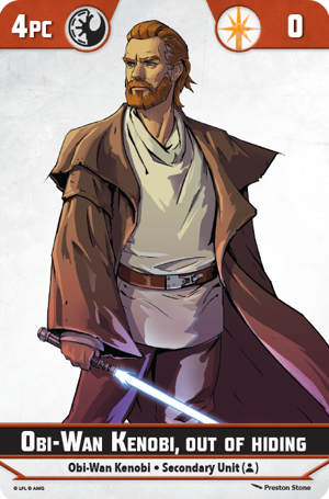 Star Wars Shatterpoint Obiwan Jedi Out Of Hiding Unit Card