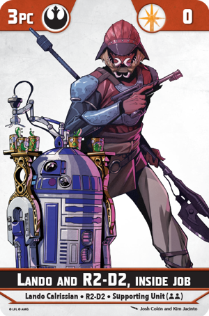 Star Wars Shatterpoint Lando R2D2 Unit Card
