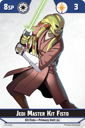Shatterpoint Jedi Master Kit Fisto Unit Card