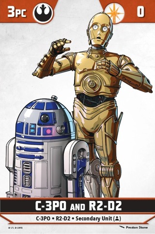 Star Wars Shatterpoint C3PO R2D2 Unit Card