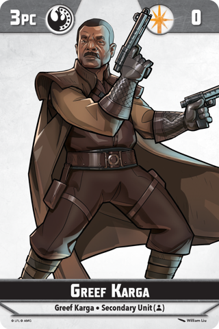 Shatterpoint Greef Karga Unit Card