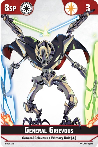 Star Wars Shatterpoint Grievous Unit Card
