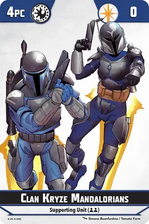 Star Wars Shatterpoint Kryze Mandos Unit Card
