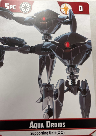 Shatterpoint Aqua Droid Unit Card