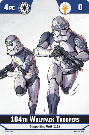 Shatterpoint 104Th Wolfpack Trooper Unit Card