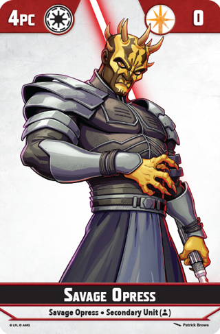 Star Wars Shatterpoint Savage Opress Unit Card
