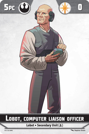 Shatterpoint Lobot Computer Liasison Officer Unit Card