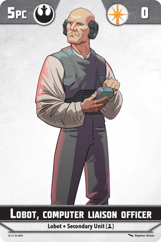 Shatterpoint Lobot Computer Liasison Officer Unit Card