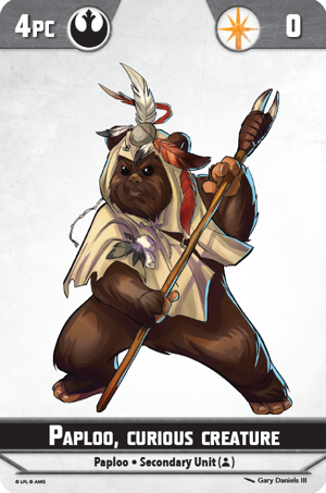 Shatterpoint Paploo Curious Creature Unit Card