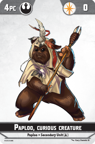 Shatterpoint Paploo Curious Creature Unit Card