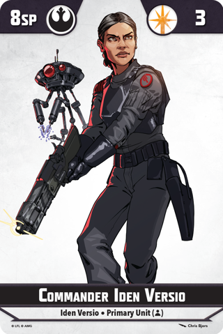 Shatterpoint Commander Iden Versio Unit Card