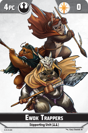 Shatterpoint Ewok Trappers Unit Card