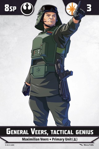 Shatterpoint General Veers Tactical Genius Unit Card