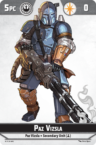 Shatterpoint Paz Vizsla Unit Card