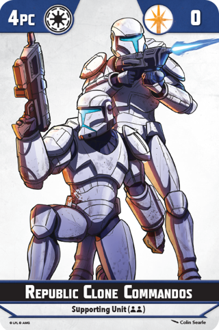 Star Wars Shatterpoint Clone Commandos Unit Card