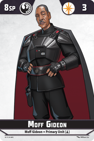 Shatterpoint Moff Gideon Unit Card