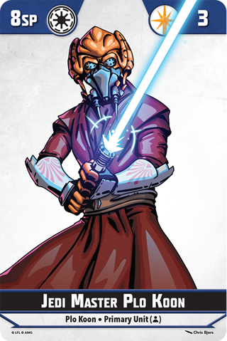 Star Wars Shatterpoint Jedi Master Plo Koon Unit Card