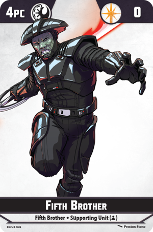 Star Wars Shatterpoint Fifth Brother Unit Card