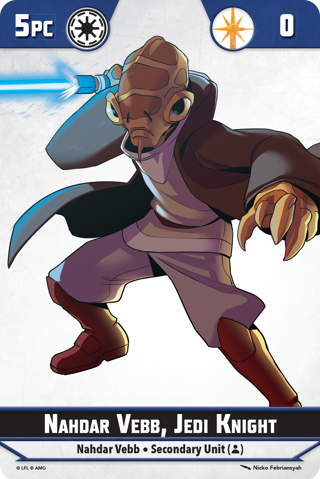 Shatterpoint Nahdar Veb Jedi Knight Unit Card