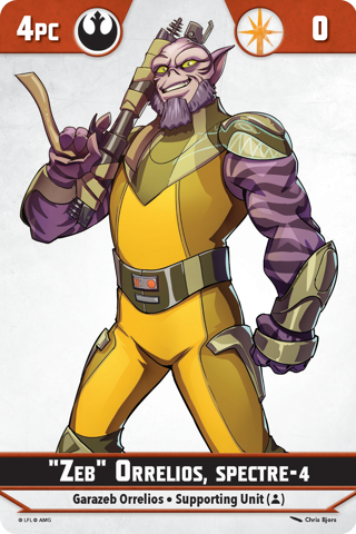 Shatterpoint Zeb Orrelios Spectre 4 Unit Card