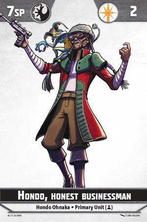 Shatterpoint Hondu Honest Businessman Unit Card