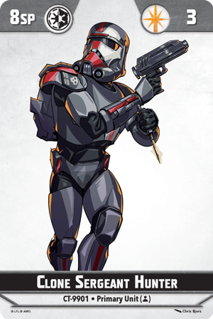 Shatterpoint Clone Sergeant Hunter Unit Card